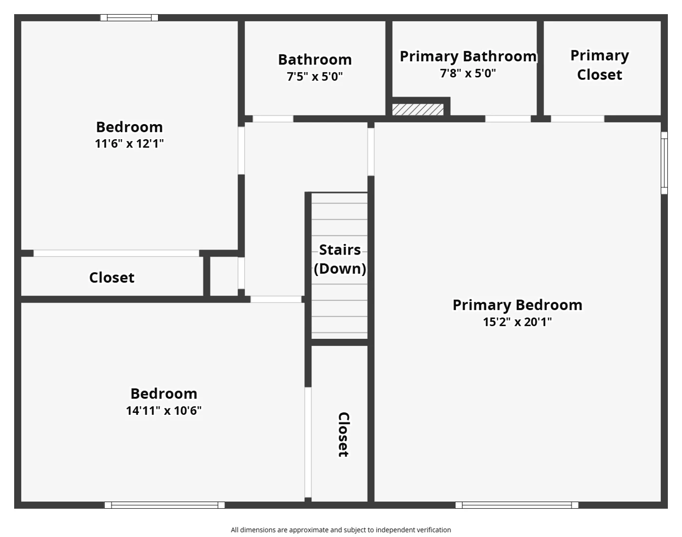 Upper level floor plan