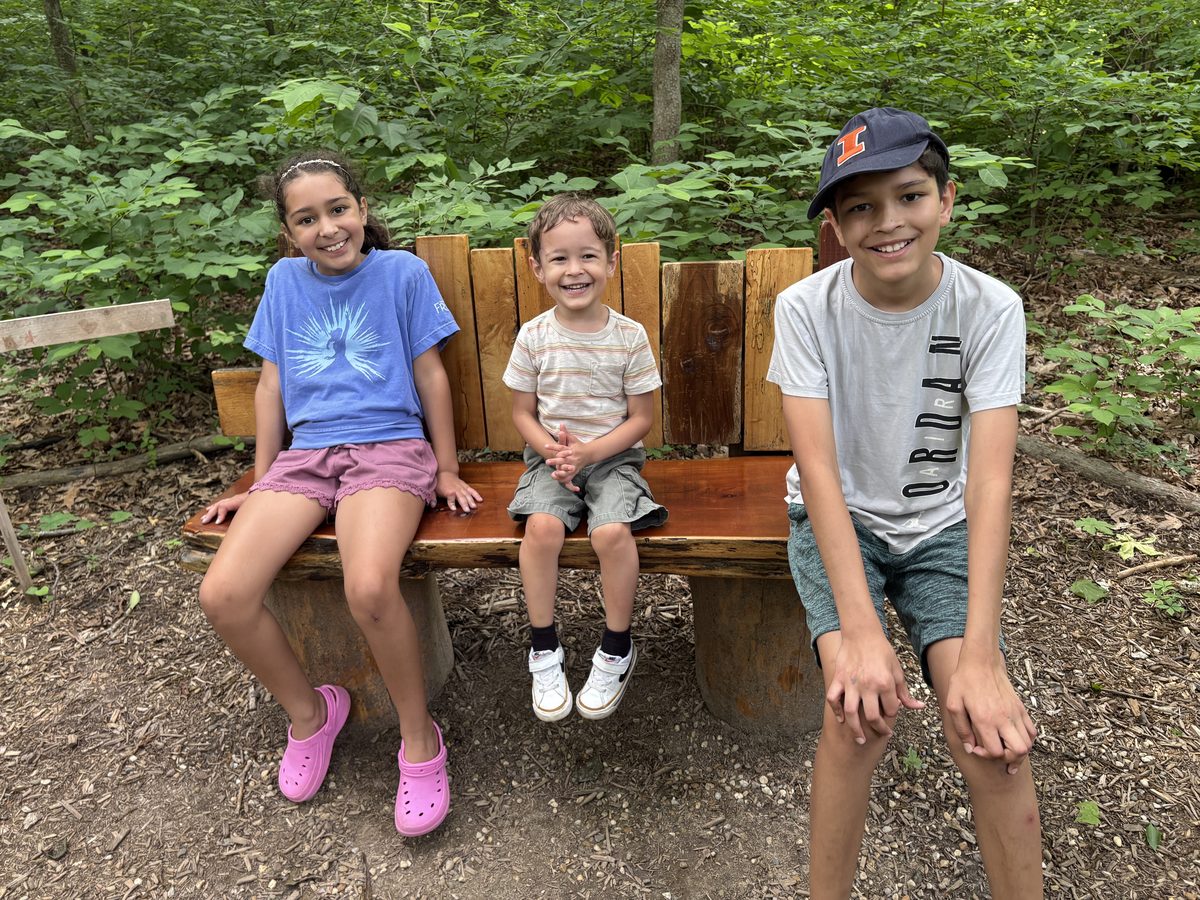 Bee Tree Park Oakville St. Louis — bench on a wooded trail, the outdoor access that draws buyers to Oakville and the 63129 South County corridor