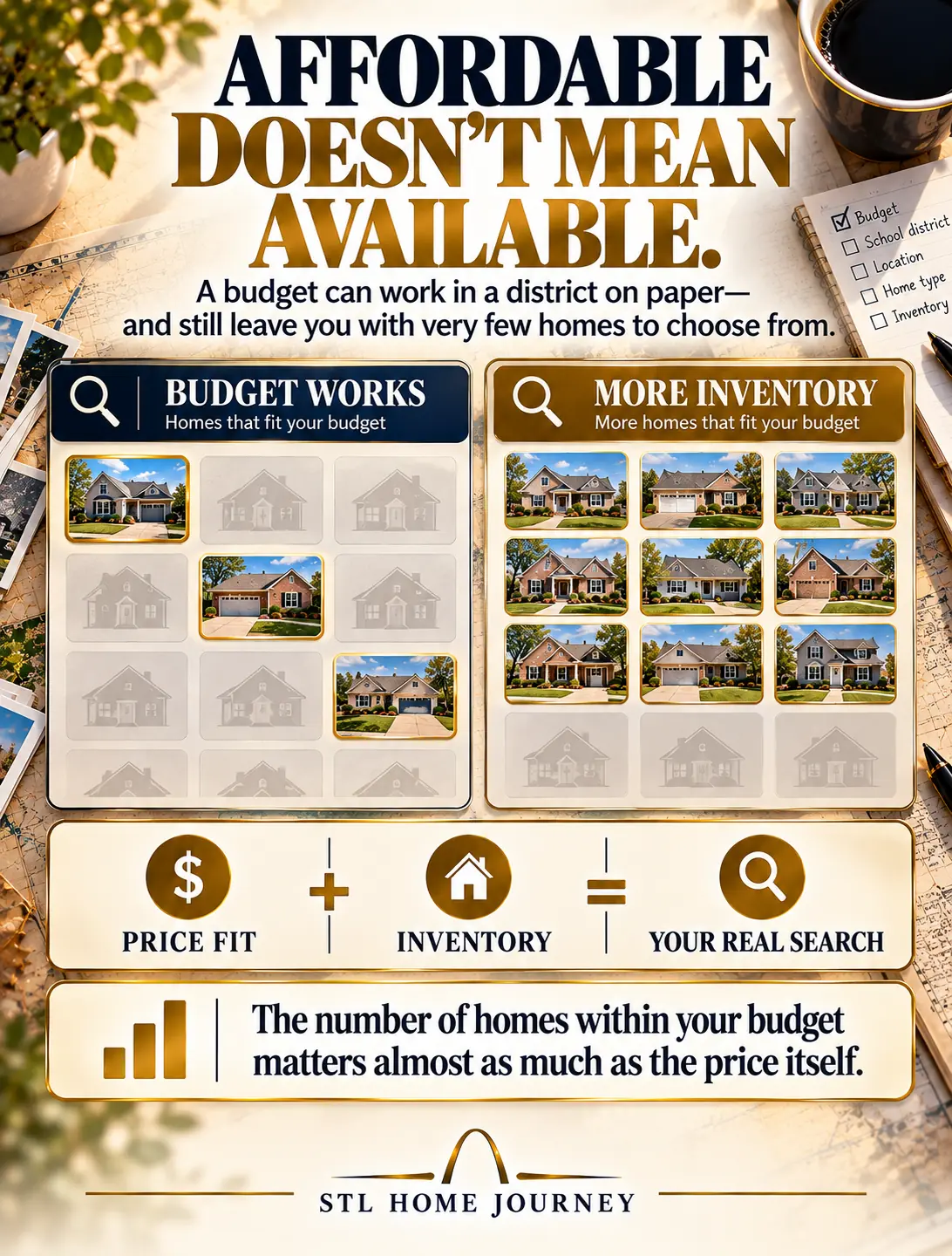 Affordable doesn’t mean available. A budget can work in a district on paper and still leave you with very few homes to choose from. Price fit plus inventory equals your real search. The number of homes within your budget matters almost as much as the price itself.